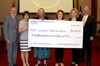 Smith County Medical Society Alliance creates endowed scholarship at TJC
