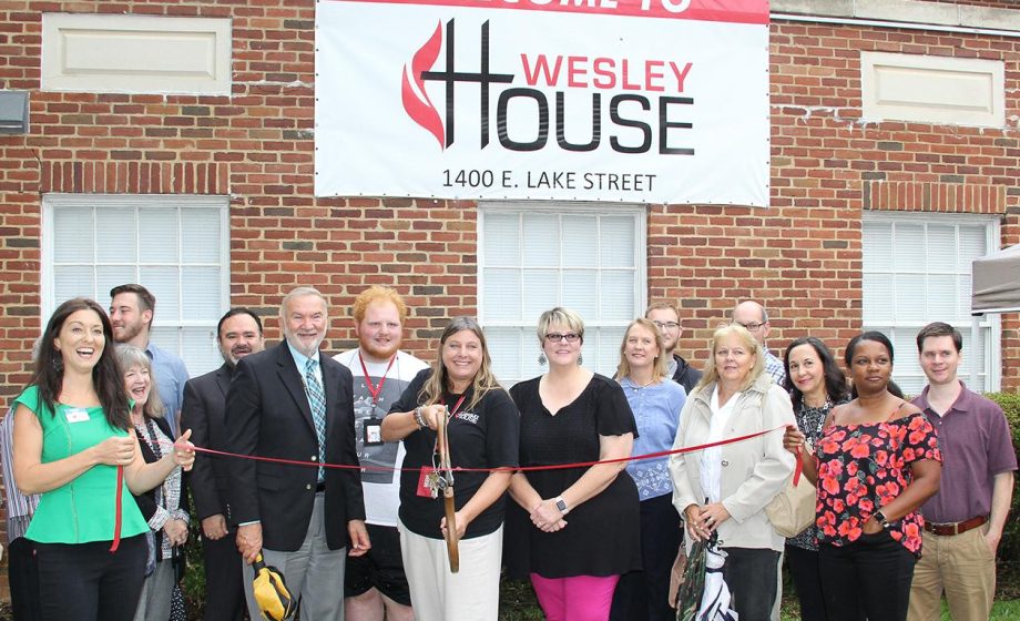 TJC Wesley House Peace Garden ribbon cutting