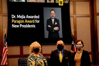 TJC President Mejia to receive national award from Phi Theta Kappa Honor Society