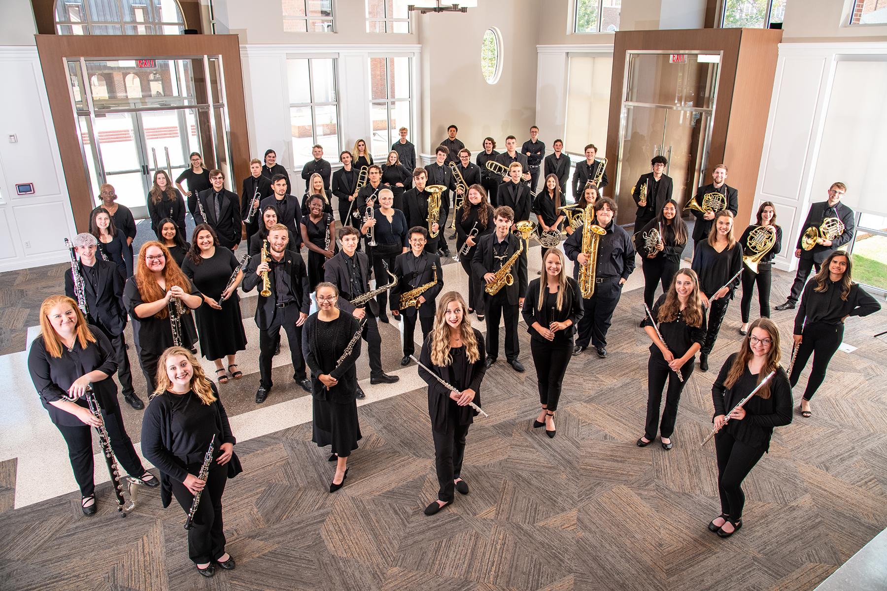 Tjc wind ensemble lobby 2021