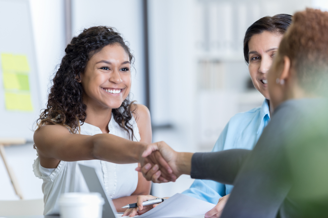 Office manager interviews potential new employee