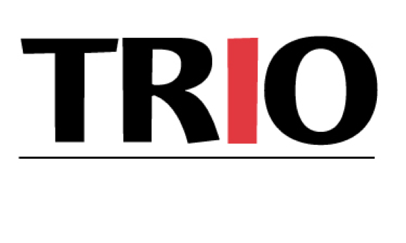 The word "TRIO" in bold, with the "I" in red and other letters in black, underlined by a thin black line.